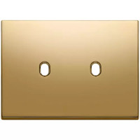 Vimar Накладка плоская, 3 модуля на 2 кнопки,Vintage, золото, 22673.2.82