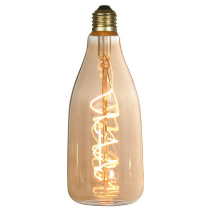 LUSSOLE EDISSON Лампочки, цвет основания - бронзовый, плафон - стекло (цвет - янтарный), 1x4W E27, GF-L-2103