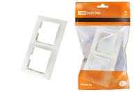 Рамка 2-х постовая горизонтальная белая "Таймыр" TDM Electric, SQ1814-0026