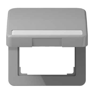 Крышка ударопрочная откидная с возвратной пружиной и полем для надписи 7?57 мм; серая, CD590BFNAKLGR