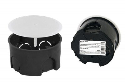 Распаячная коробка СП D103х50мм, крышка, IP20,  инд. штрихкод, TDM Electric, SQ1402-0913