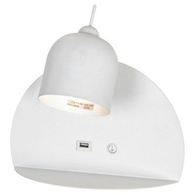 LUSSOLE COZY Бра, цвет основания - белый, плафон - металл (цвет - белый), 1x40W G9, LSP-8233