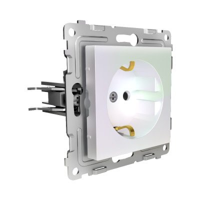 Розетка 1-м СП Pixel 16А IP20 с заземл. механизм перламутр. TOKOV ELECTRIC TKE-PX-R1Z-C04