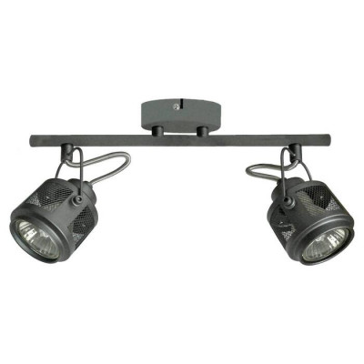 LUSSOLE HAINES Спот, цвет основания - серый, плафон - металл (цвет - серый), 2x35W GU10, LSP-8046