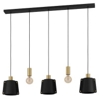 390115 Люстра MAJAGUA, 5X40W (E27), сталь, черный, латунь, 390115