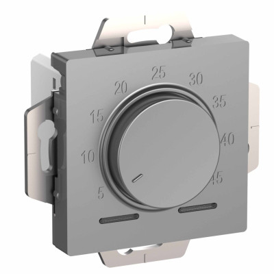 ATN000335 - ATLASDESIGN ТЕРМОСТАТ электронный для теплого пола с датчиком, 10A, механизм, АЛЮМИНИЙ, Systeme Electric