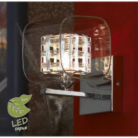 LUSSOLE SORSO Бра, цвет основания - хром, плафон - стекло (цвет - прозрачный), 1x5W G9, GRLSC-8001-01