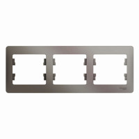 GLOSSA 3-постовая РАМКА, горизонтальная, ПЛАТИНА GLOSSA 3-постовая РАМКА, горизонтальная, ПЛАТИНА