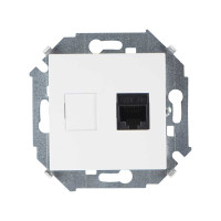 Simon Simon15 Розетка компьют. RJ45 кат.5e (AMP), белая, 1591551-030