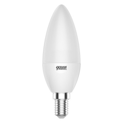 Лампа Gauss Elementary Свеча 10W 750lm 6500K Е14 LED 1/10/100, 33130