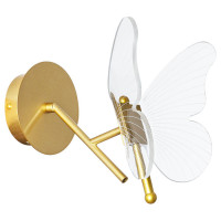 Arte Lamp DARCY, Светильник настенный, цвет арматуры - золото, цвет плафона/декора - прозрачный, 1x7W LED, A2187AP-1GO