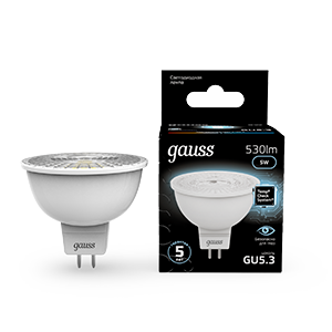 Gauss Лампа MR16 5W 530lm 4100K GU5.3 LED, 101505205