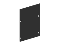 Donel,Боковая  глухая заглушка для профиля DN18516 Цвет:Чёрный матовый, RAL9005,Серия:DN8ALE, DNCAP18516RAL9005