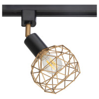 Arte Lamp SOSPIRO, Светильник потолочный, цвет арматуры - черный, цвет плафона/декора - золото, 1x40W E14, A6141PL-1GO