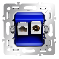 Механизм розетки TV+RJ45 кат. 6, S70, VLS0607M
