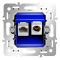 Механизм розетки TV+RJ45 кат. 6, S70, VLS0607M