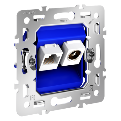 Механизм розетки TV+RJ45 кат. 6, S70, VLS0607M