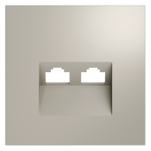 Накладка для розетки компьютерной двойной RJ45+RJ45 кат.6, S70 (кашемир), VLS001403