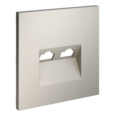 Накладка для розетки компьютерной двойной RJ45+RJ45 кат.6, S70 (кашемир), VLS001403