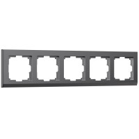 Werkel W0051864/ Рамка на 5 постов Stark (графит матовый), a063119