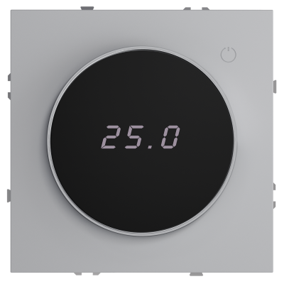 Терморегулятор электронный VOLTUM S70 с индикацией и датчиком, для теплого пола, (серый), VLS070116