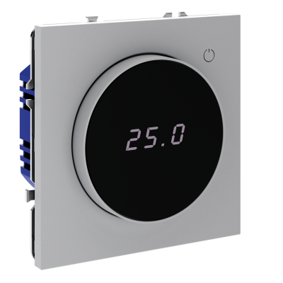 Терморегулятор электронный VOLTUM S70 с индикацией и датчиком, для теплого пола, (серый), VLS070116