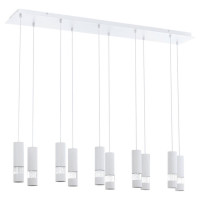 39703 Светодиодный подвес BERNABETA, 10X5W(GU10-LED), сталь, белый//пластик, прозрачный