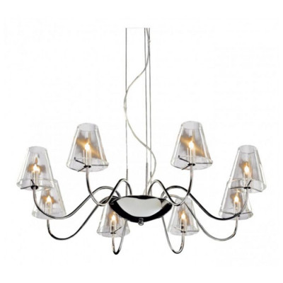 Lightstar 758084 (MD7116-8А) Люстра подв. DIAFANO 8х40W G9 ХРОМ/ПРОЗРАЧНЫЙ (в комплекте)