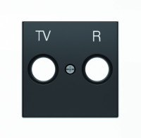 ABB SKY Чёрный бархат Накладка для TV-R розетки