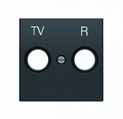 ABB SKY Чёрный бархат Накладка для TV-R розетки