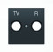 ABB SKY Чёрный бархат Накладка для TV-R розетки