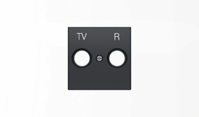 ABB SKY Чёрный бархат Накладка для TV-R розетки