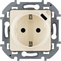 Legrand Розетка с заземлением с USB тип C - Legrand Inspiria - со шторками 16А 250В 1500мА 5В безвинтовые зажимы - слоновая кость, 673771