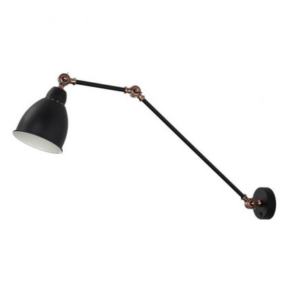 Arte Lamp BRACCIO, Бра, цвет арматуры - черный, цвет плафона/декора - ЧЕРНЫЙ, 1х60W E27, A2055AP-1BK