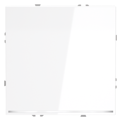 Выключатель встраиваемый VOLTUM S70 одноклавишный с подсветкой 10А, (белый глянцевый), VLS010201