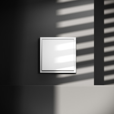 Заглушка VOLTUM S70 с суппортом, (белый глянцевый), VLS080101