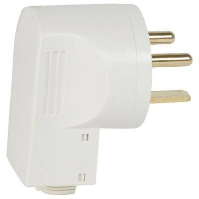 Legrand Вилка пластиковая 2К+З - 20 А - выход кабеля сбоку - белый, 055152