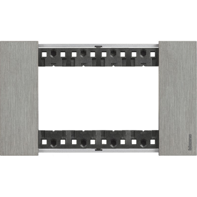 KA4804ZG Bticino LIVING NOW. Декоративная рамка 4 модуля.Цвет "Сталь", KA4804ZG