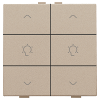 Niko Home Control Шампань Кнопка  управления двухканального диммера, 157-51046