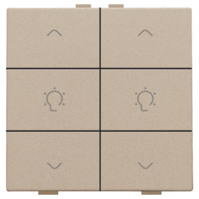 Niko Home Control Шампань Кнопка  управления двухканального диммера, 157-51046