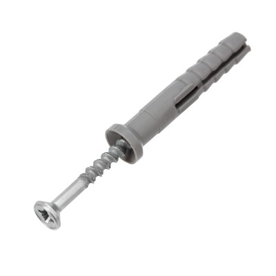 Дюбель-гвоздь потайной бортик, полипропилен 6х40мм, пакет (100 шт/уп) KRANZ, KR-01-3621-007