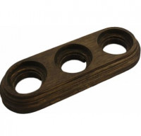 Bironi Рамка 3 постовая для открытой проводки (Старое дерево на бревно 240мм), BFC24-630-17