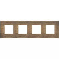 Vimar Накладка на Eikon Exe на 8 модулей (2+2+2+2) расстояние между центрами 71мм, сатинированная античная бронза, 22669.87