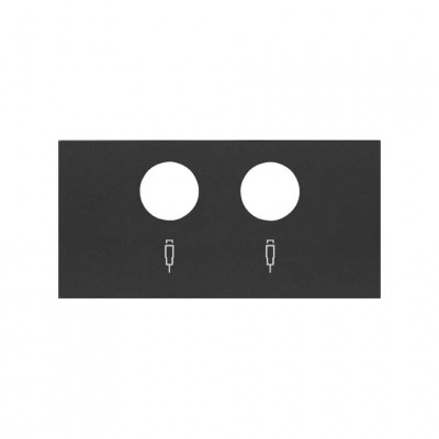 Simon 10000053-238 Накладка розетки R-TV+SAT цвета черный матовый S100