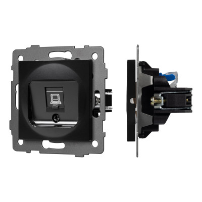 049847 - Механизм компьютерной розетки SCT-MPC1-PL-BK-V (RJ-45, CAT6) (Arlight, -)