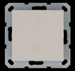 Выключатель одноклавишный для штор 10A 250V~ с накладкой, цвет Тауп, G3018T, Jasmart Electric