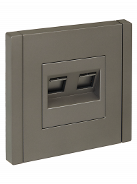 FORTE&PIANO Роз. двойная RJ11+RJ45 кат.5E FP535 ст. IEK, FP-KT20-O-1-K46