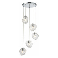 ST LUCE SL1175.103.05 Светильник подвесной ST-Luce Хром/Прозрачный E14 5*40W