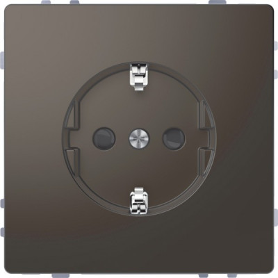 D-Life Розетка 2К+З 16 А, 250 В~, со шторками, антрацит