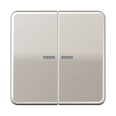 Клавиша для KNX кнопки, 2 группы с окошком; металл; платина, CD102KO5PT